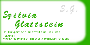szilvia glattstein business card